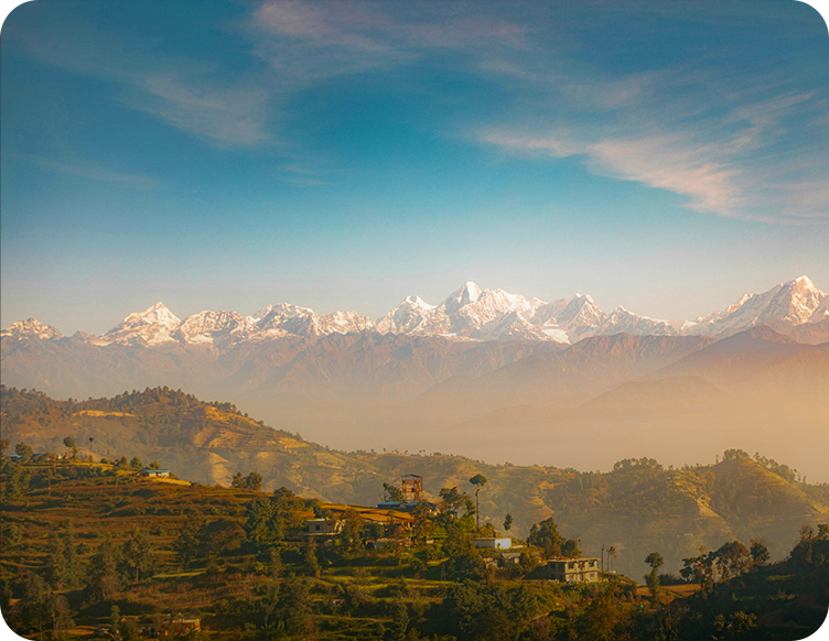 Himalayan peaks from Darjeeling